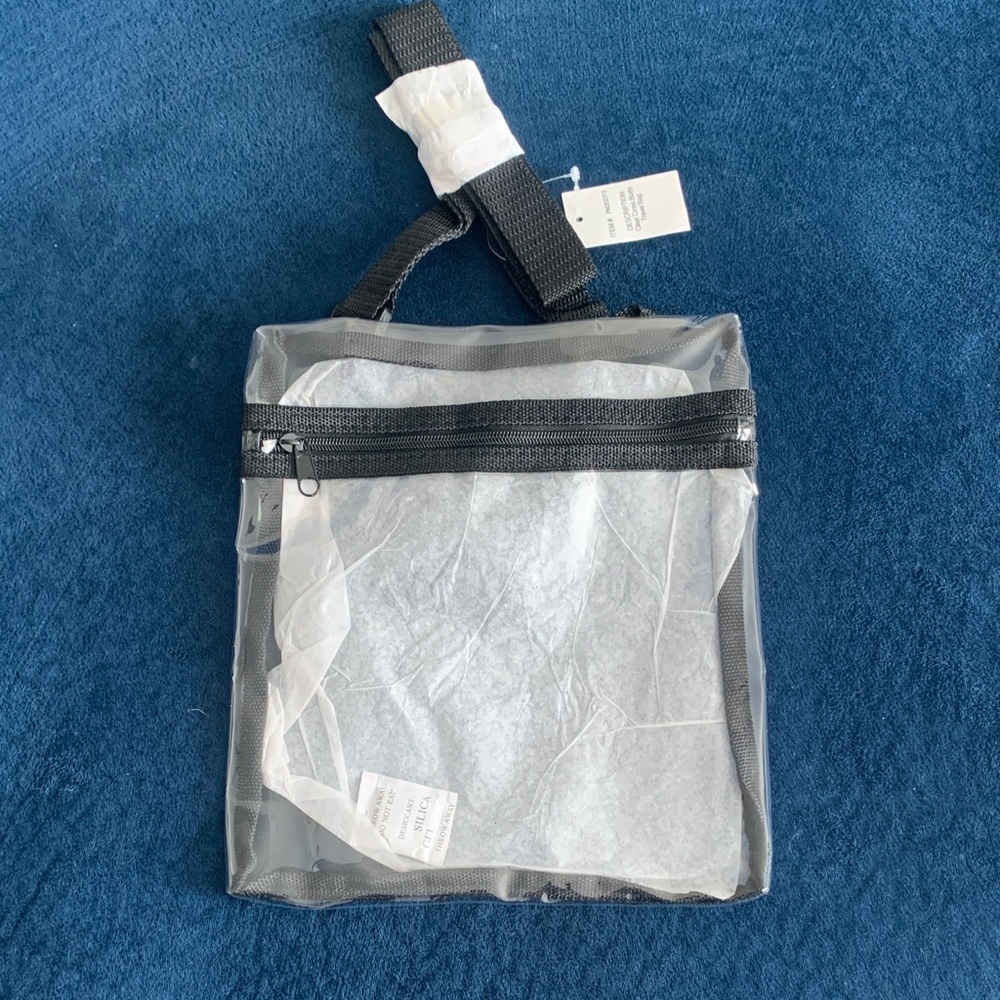 Clear Stadium or Concert Bag with Black Accents.